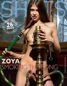Zoya smoking the bong